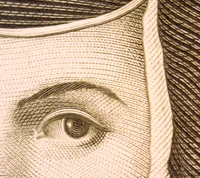 Close-Up of Currency Detail: The Eye of Wealth