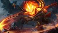 Infernal Diana: Fiery Warrior in Action from League of Legends Wild Rift