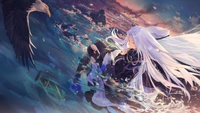 Enterprise from Azur Lane: A Serene Moment in Turbulent Waters