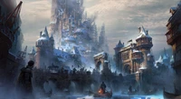 world, art, castle, fantasy, illustration wallpaper