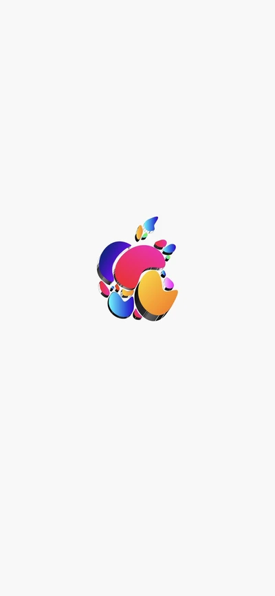 Buntes Apple-Logo mit lebendigen Grafiken für die Veranstaltung im Oktober 2020