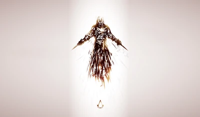 Shadowed Assassin: Emblematic Artwork from Assassin's Creed Series