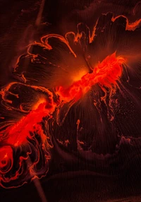 red, heat, volcano, art, lava wallpaper