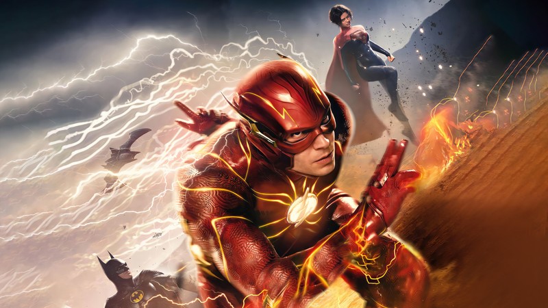 Флэш и супермен сражаются во флэшверсе (флэш 2023, the flash 2023, фильм, batman, супердевушка)