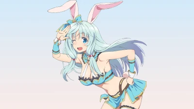 Shia Haulia dans un costume de lapin espiègle de "Arifureta : De banal à le plus fort du monde