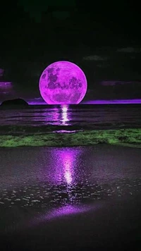 full moon, purple