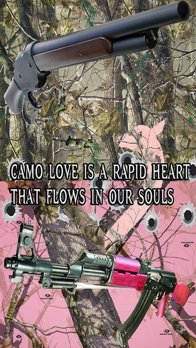 camo, camouflage, guns, heart, love