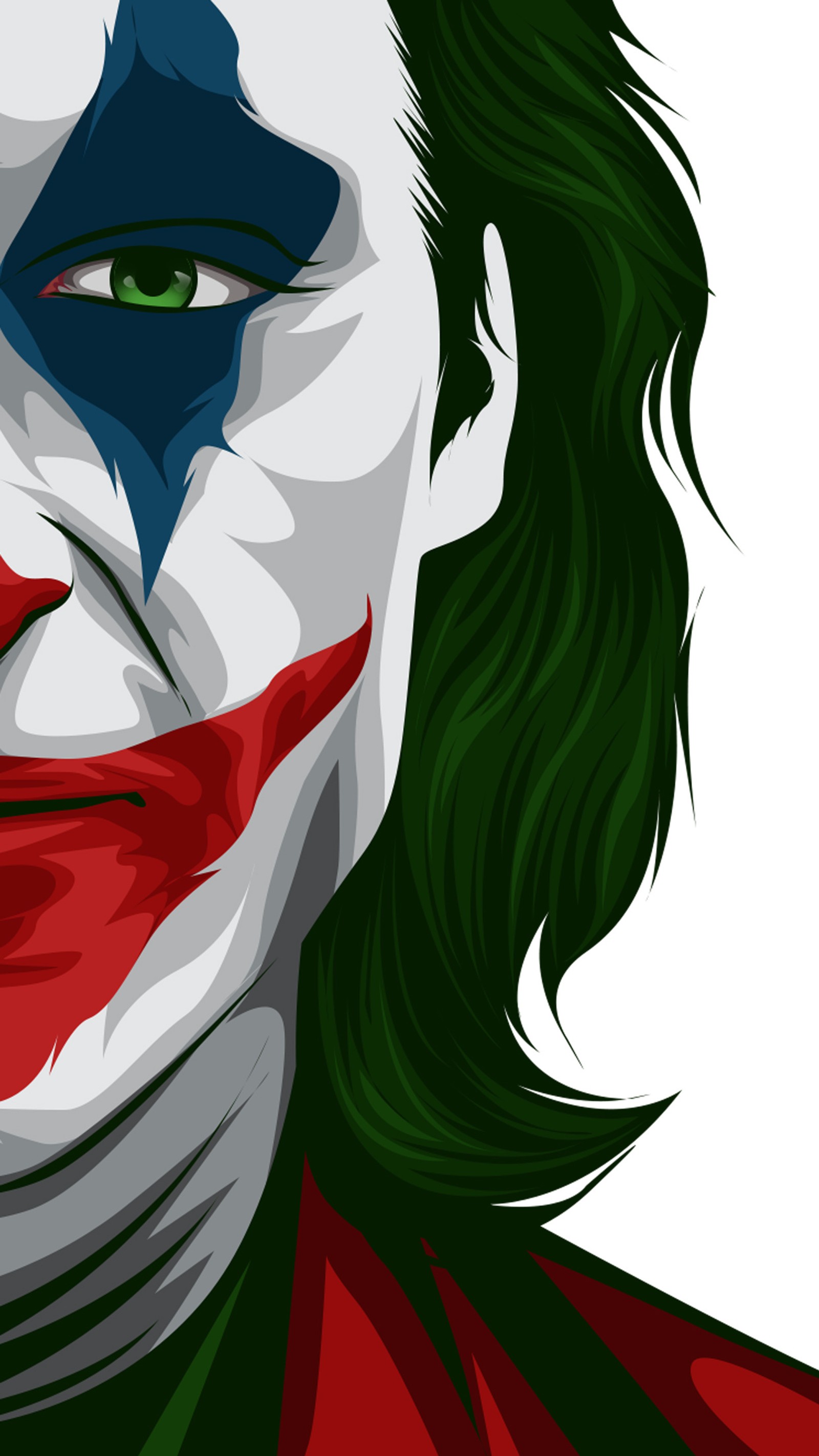 Visage de joker avec des yeux verts et un nez rouge (aljokar, aljoker, batman, élevé, jokar)