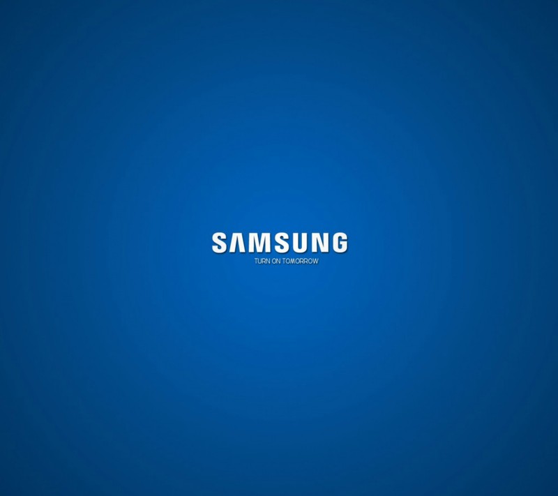 Крупный план синего логотипа samsung на синем фоне (логотип, samsung)