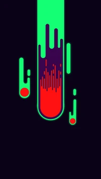 Vibrant Space Drop: Abstract Cool Illustration