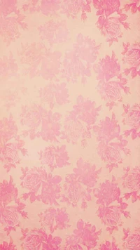 flowers, pink wallpaper