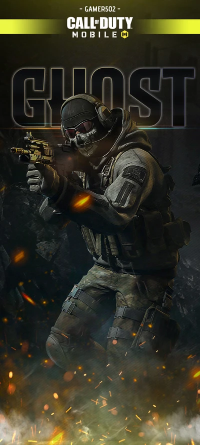 Ghost in Action: Call of Duty Mobile Wallpaper