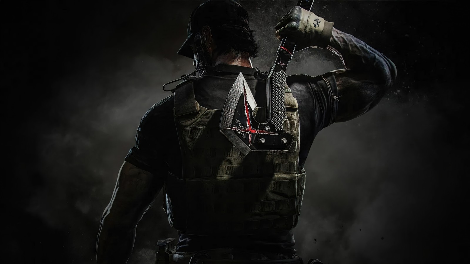 A close up of a man in a military uniform holding a knife (crossfirex, video game, crossfire x, axe)