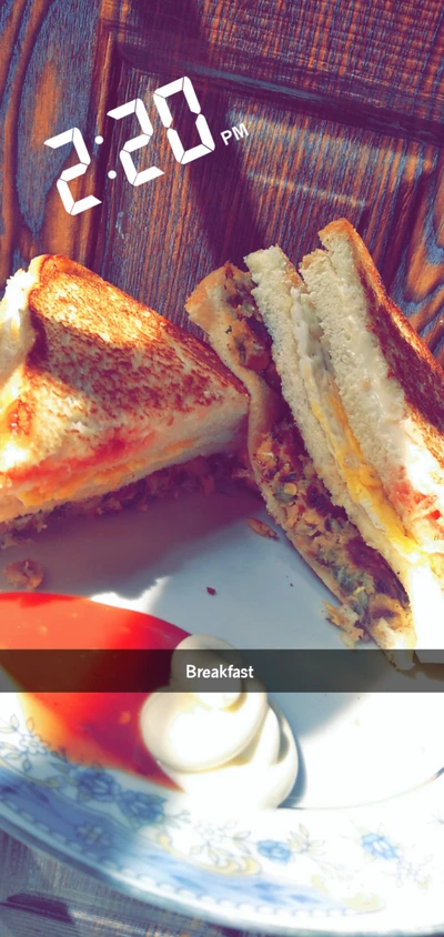 Delicious Breakfast Sandwiches with Condiments