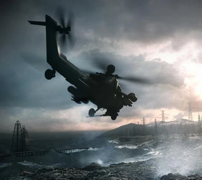 battlefield 4, bf4, chopper, sea