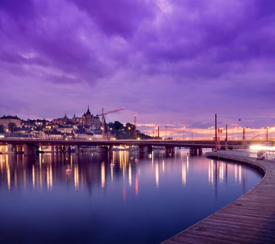 stadt, nacht, stockholm