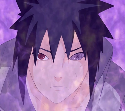 anime, naruto, púrpura, rinnegan, sasuke