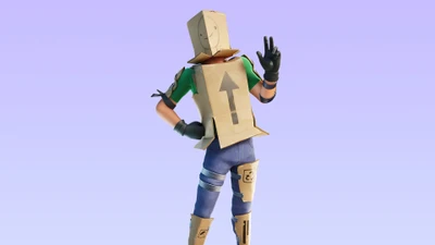 Fortnite Skin de Boxeador: Atuendo de Campeón de Cartón