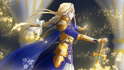 Alice Zuberg en Armadura Radiante de Sword Art Online: Alicization