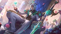 Viego in Crystal Rose Skin: A Regal Presence in League of Legends