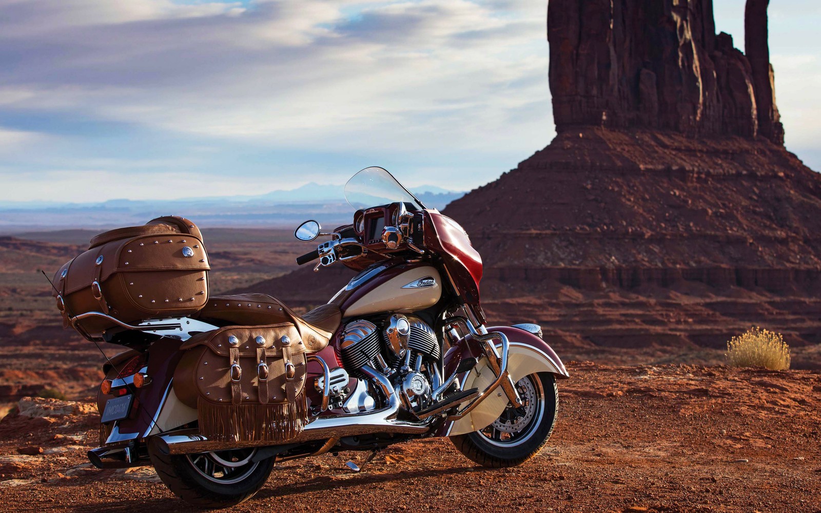 Descargar fondo de pantalla monument valley, motocicleta, motocicleta de turismo, motociclismo, coche