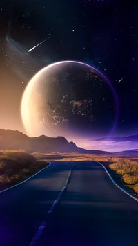 Galactic Road: A Journey Through Celestial Landscapes