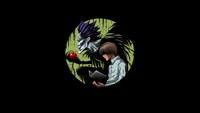 light yagami, death note, 5k, black background, blackdark wallpaper