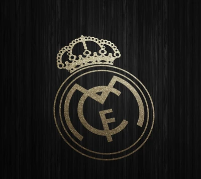 clube, futebol, ouro, logotipo, real madrid