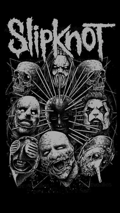 slipknot, logotipo, banda, esquadrão