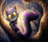 alice in wonderland, cat, cheshire cat wallpaper