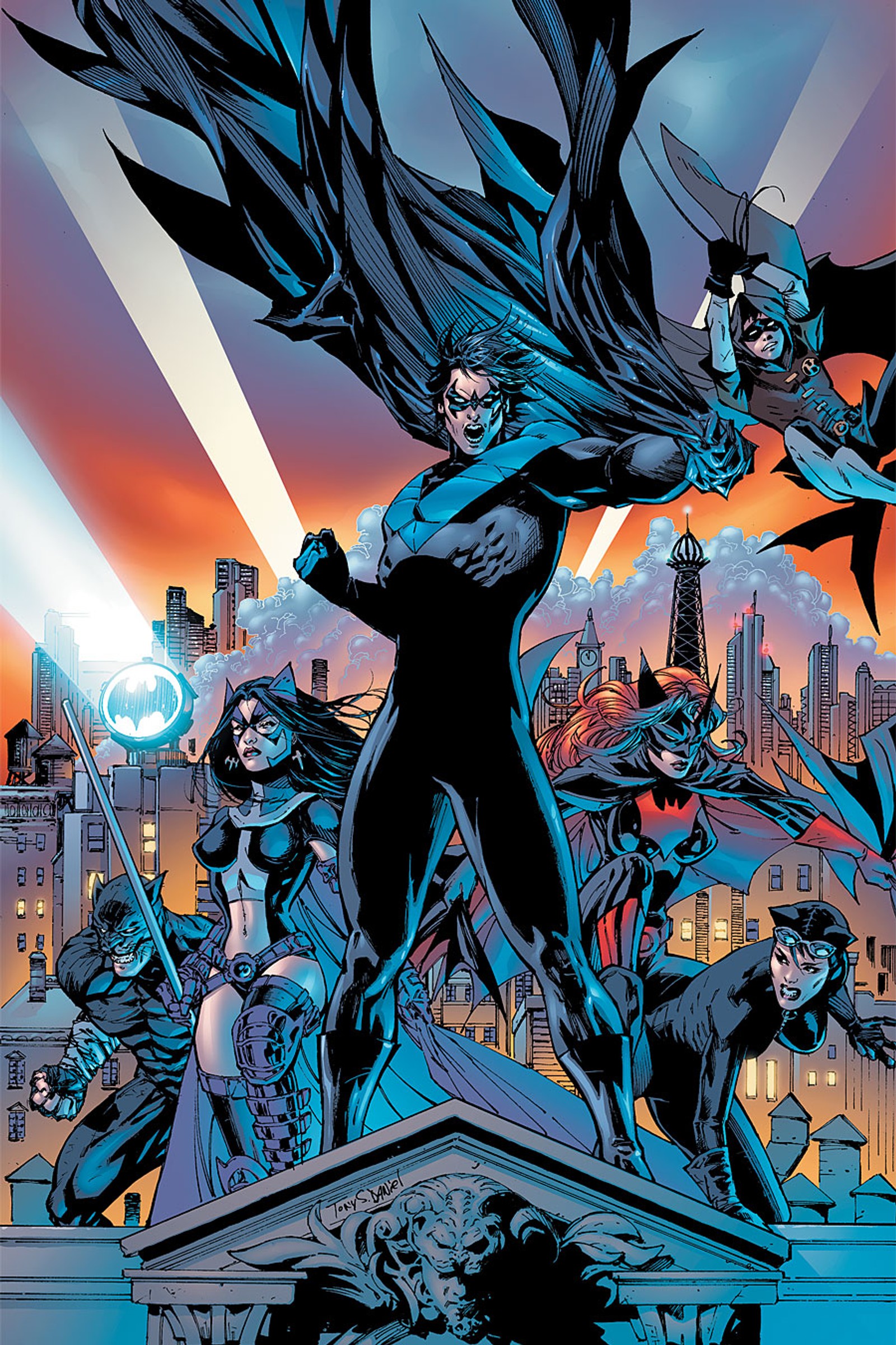 Lade batman, catwoman, comic, nightwing, rotkehlchen Hintergrund herunter