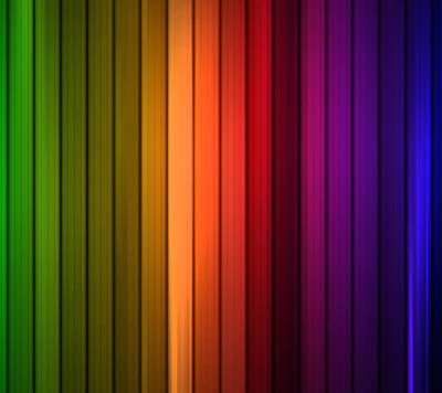 Vibrant Rainbow Stripes on an Abstract Wall