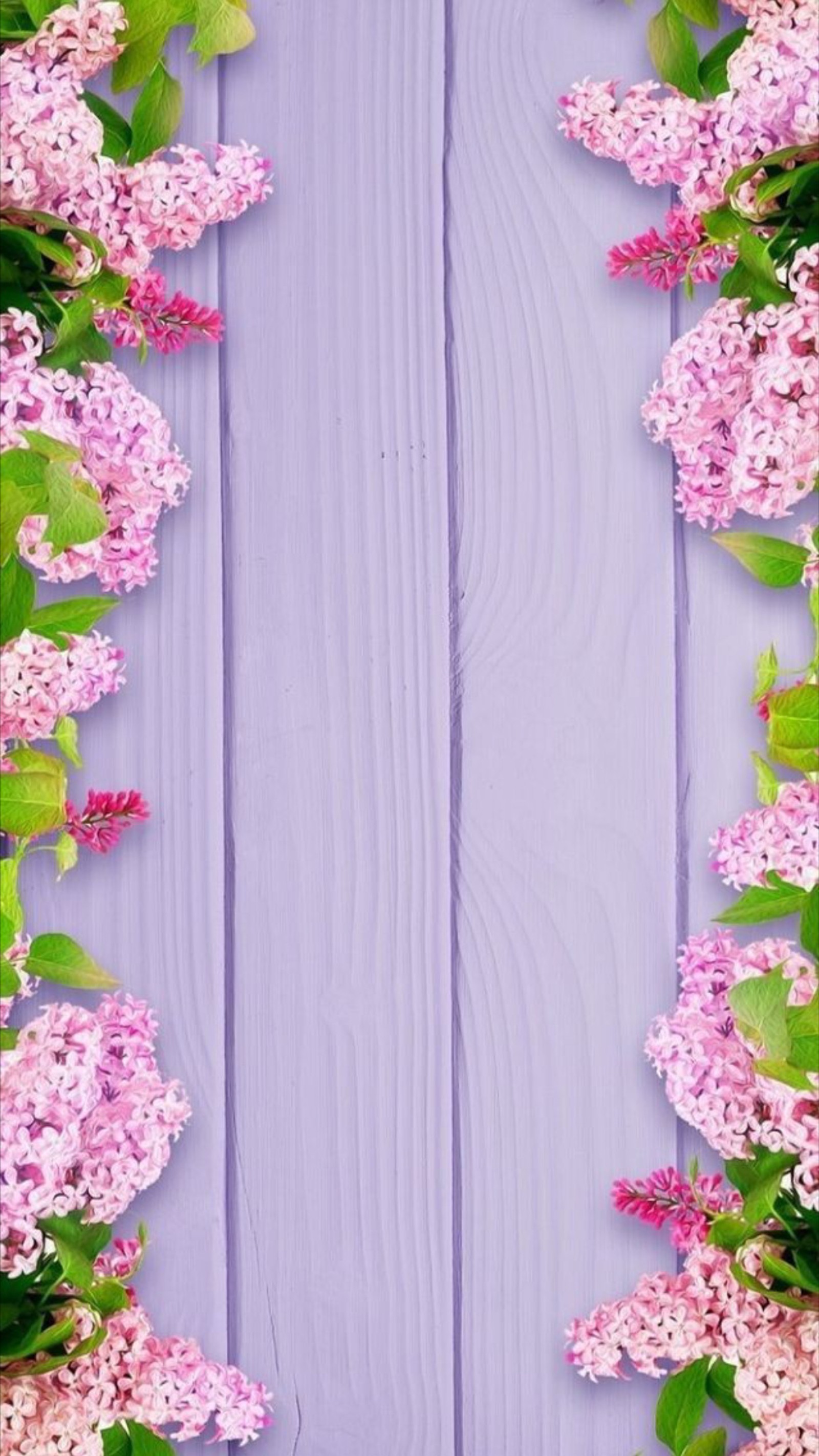 A purple wooden background with lila flowers and leaves (flowers, leaves, pink, wood)