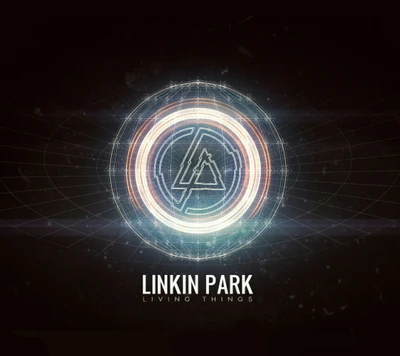 Linkin Park - Logotipo de Living Things em design de luz digital