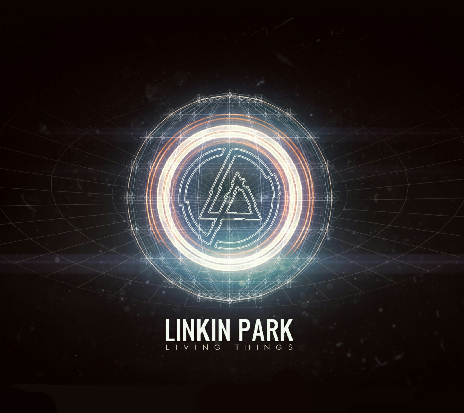 Linkin park - living things - couverture du single (groupe, noir, sombre, numérique, lumière)