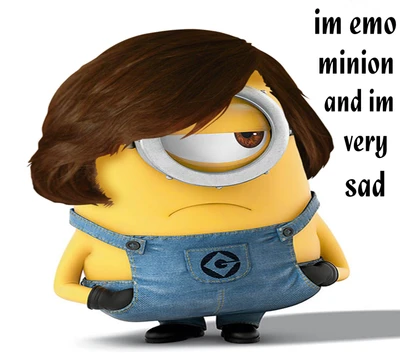 Minion Emo expresando tristeza