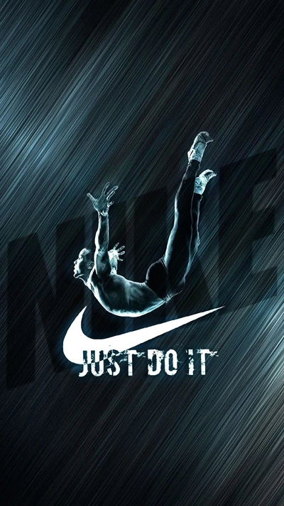 Publicité dynamique de Nike mettant en scène un athlète en action