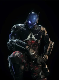 aka arkham knight, capucha, rojo