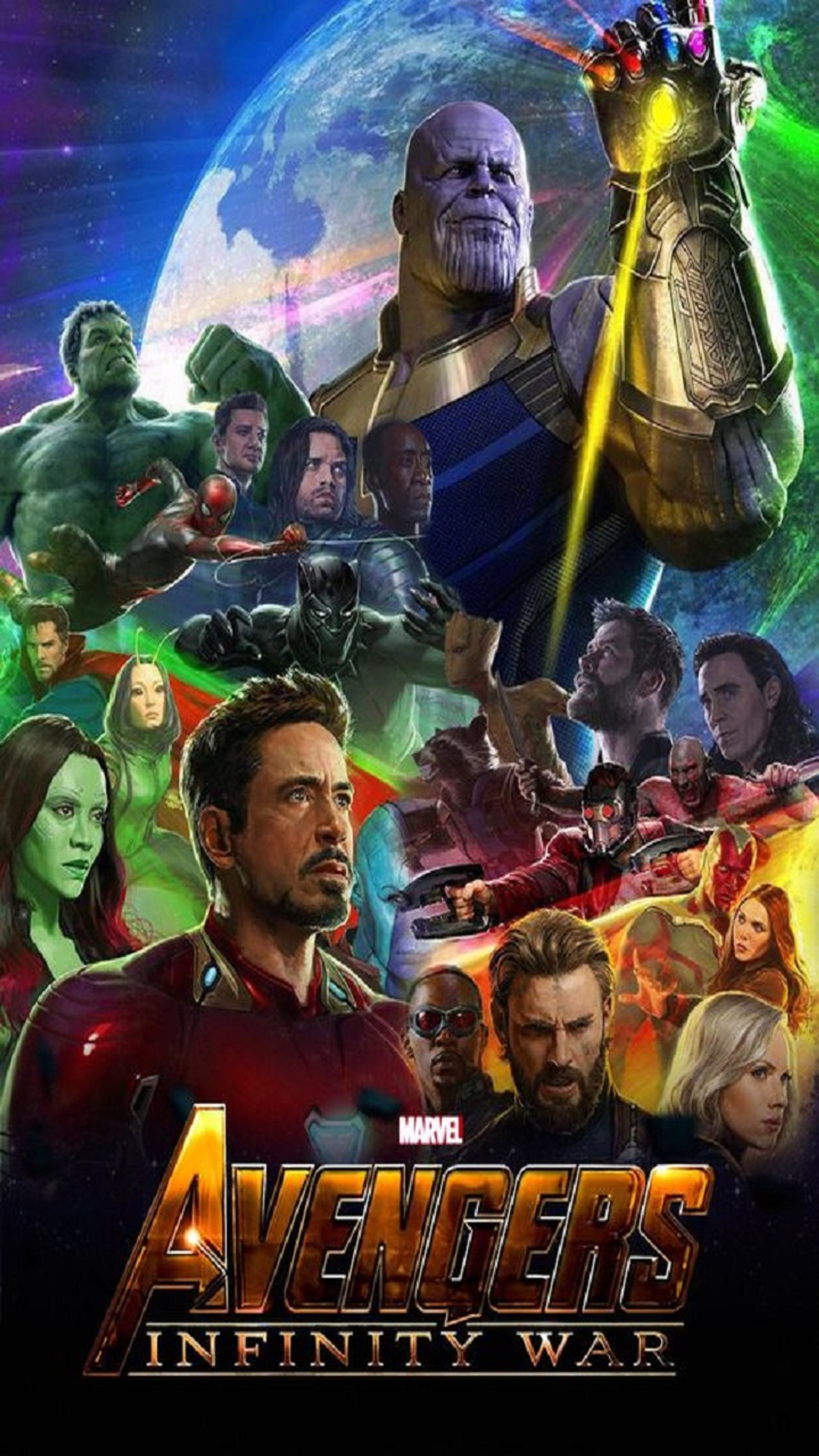 Pôster do filme vingadores: guerra infinita (vingadores, avengers, quadrinhos, hulk, marvel)