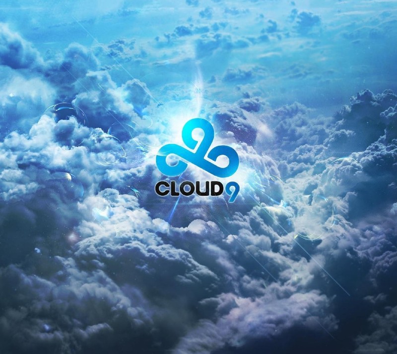 Синее облако с надписью 'cloud' на нём (cloud9, контрстрайк, counterstrike, кс, cs)