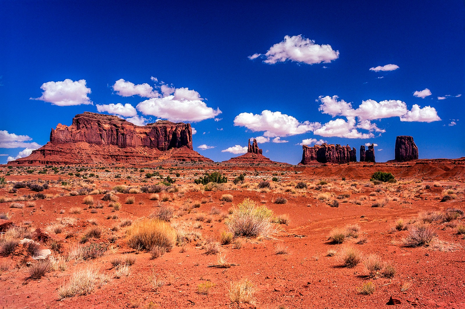 Des girafes dans le désert avec un ciel bleu et des nuages (arizona, nuage, roche, sauvage, badlands)