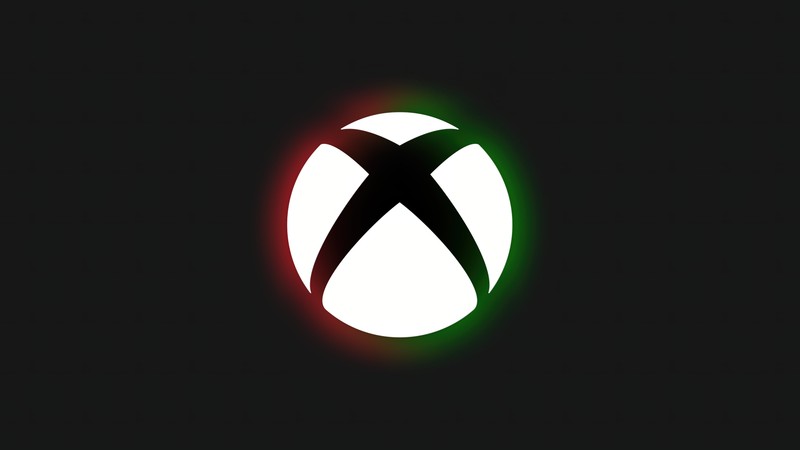 Крупный план логотипа xbox на черном фоне (светящийся, xbox, тёмный фон, минималистичный, 5k)