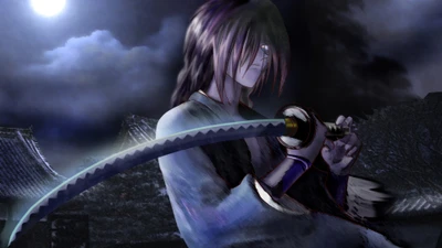 Kenshin Himura: El samurái errante bajo la luz de la luna