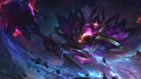 Mordekaiser: Arte de salpicadura de la piel Estrella Oscura de League of Legends