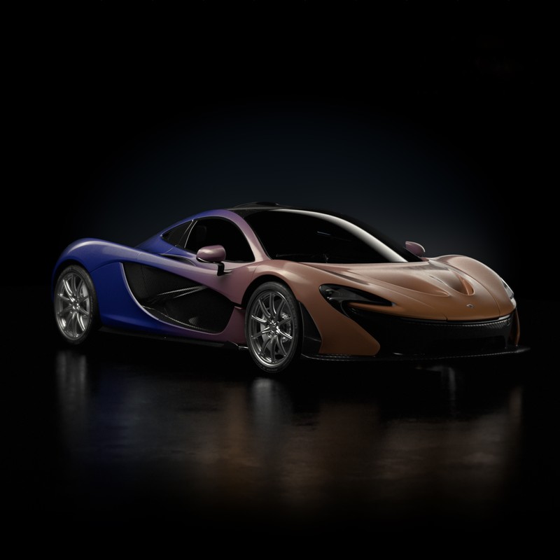 Крупный план автомобиля на черном фоне (макларен p1, mclaren p1, коллекция mclaren nft genesis, mclaren nft genesis collection, суперкары)