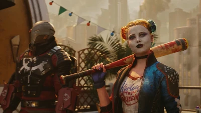 Harley Quinn e Deadshot em 'Esquadrão Suicida: Mate a Liga da Justiça