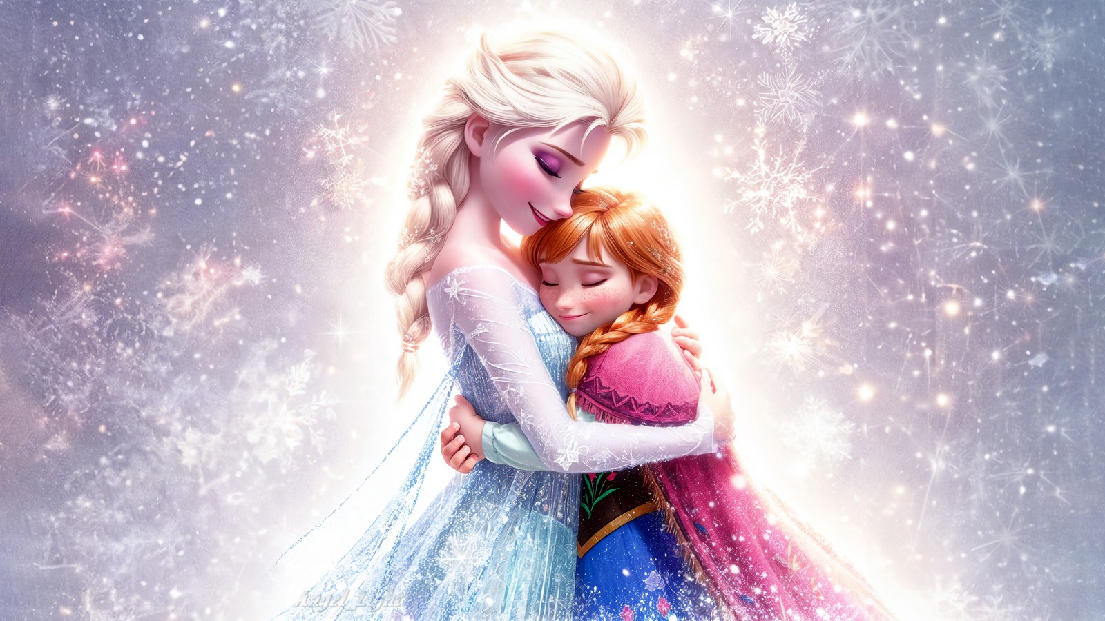 Скачать обои эльза, elsa, анна, anna, холодное сердце