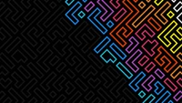 Colorful Abstract Geometric Patterns on a Dark Background