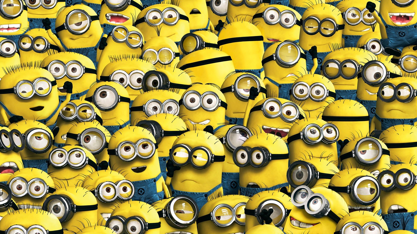 minions, yellow, emoticon, smile, smiley Download Wallpaper