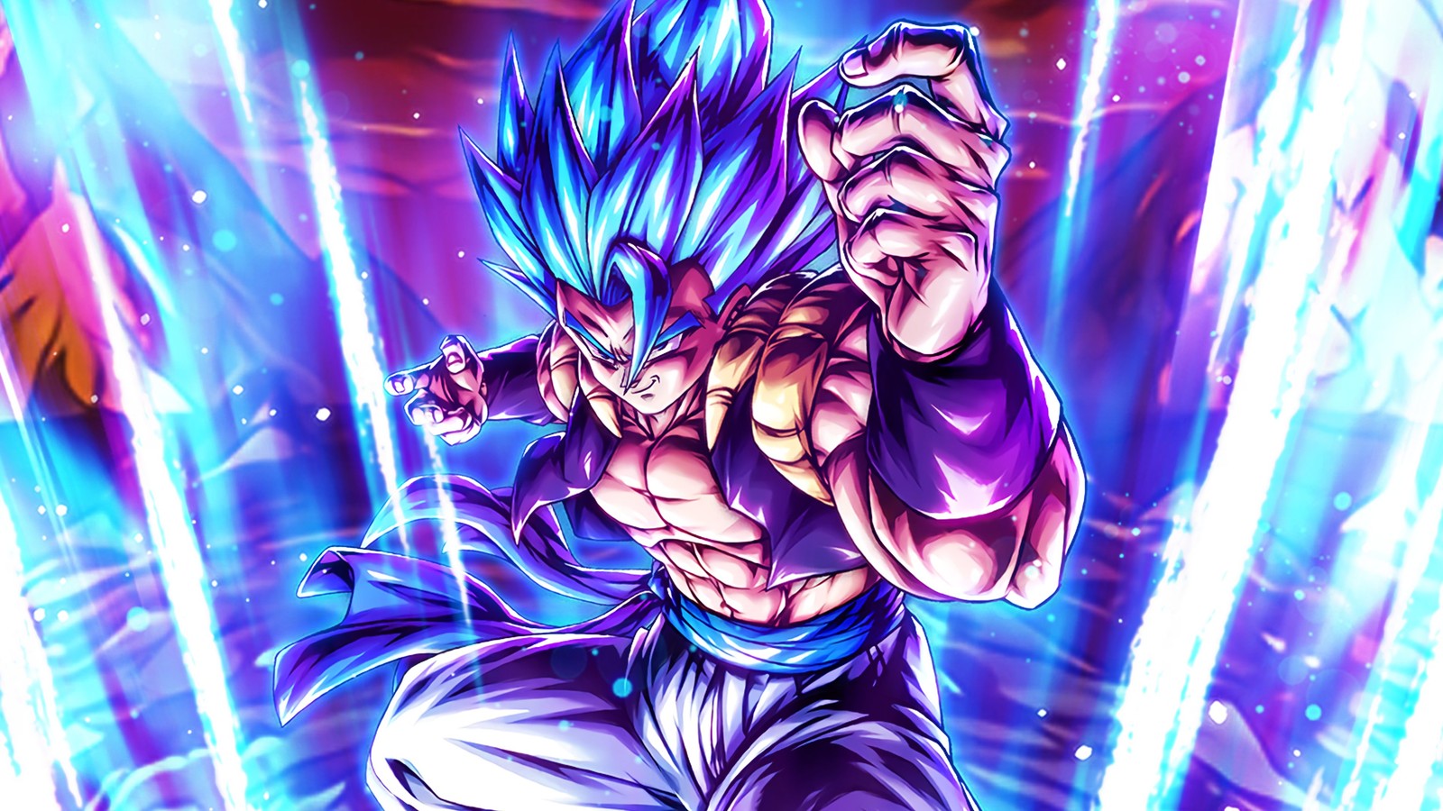 Lade gogeta, dragonball, dragon ball, anime, 4k hintergrund herunter